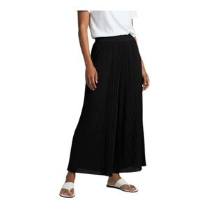 Grace Elements Black Pleated Culotte Gaucho Pants Size Medium Minimalist Flowy